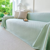 Cooling Ice Silk Soft Sofa Cover Blanket, Woven Geometric Textured Modern Couch Cover - Ornate Home