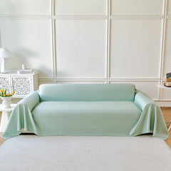 Cooling Ice Silk Soft Sofa Cover Blanket, Woven Geometric Textured Modern Couch Cover - Ornate Home