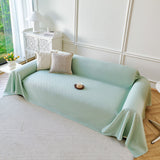 Cooling Ice Silk Soft Sofa Cover Blanket, Woven Geometric Textured Modern Couch Cover - Ornate Home