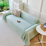 Cooling Ice Silk Soft Sofa Cover Blanket, Woven Geometric Textured Modern Couch Cover - Ornate Home