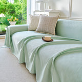 Cooling Ice Silk Soft Sofa Cover Blanket, Woven Geometric Textured Modern Couch Cover - Ornate Home