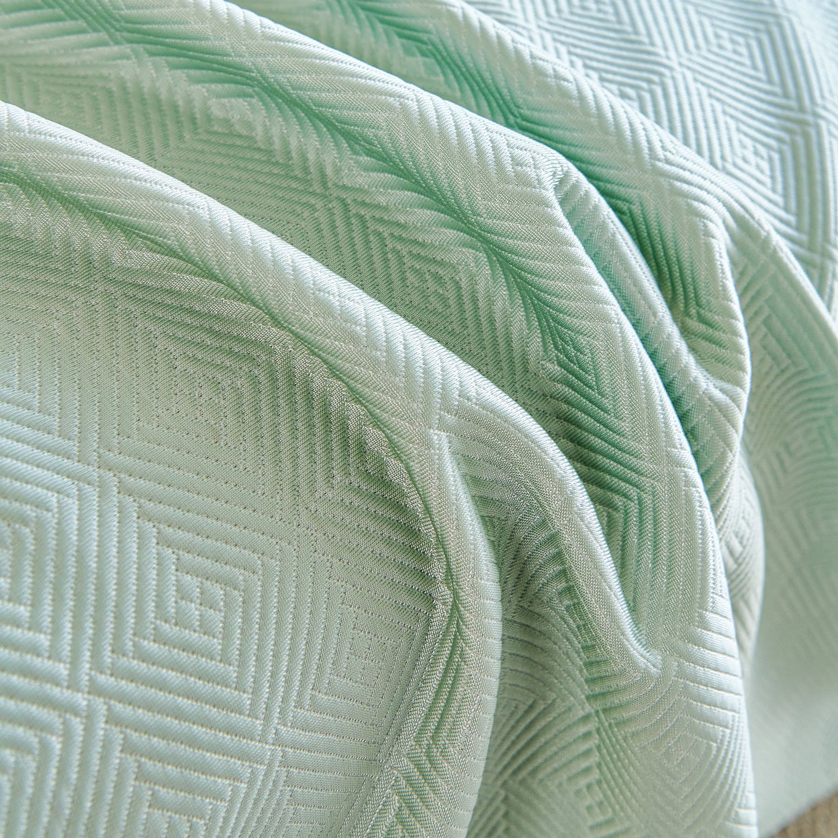 Cooling Ice Silk Soft Sofa Cover Blanket, Woven Geometric Textured Modern Couch Cover - Ornate Home