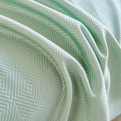 Cooling Ice Silk Soft Sofa Cover Blanket, Woven Geometric Textured Modern Couch Cover - Ornate Home