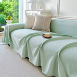 Cooling Ice Silk Soft Sofa Cover Blanket, Woven Geometric Textured Modern Couch Cover - Ornate Home