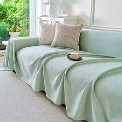 Cooling Ice Silk Soft Sofa Cover Blanket, Woven Geometric Textured Modern Couch Cover - Ornate Home