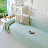 Cooling Ice Silk Soft Sofa Cover Blanket, Woven Geometric Textured Modern Couch Cover - Ornate Home