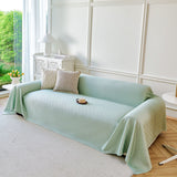 Cooling Ice Silk Soft Sofa Cover Blanket, Woven Geometric Textured Modern Couch Cover - Ornate Home