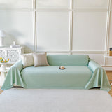 Cooling Ice Silk Soft Sofa Cover Blanket, Woven Geometric Textured Modern Couch Cover - Ornate Home