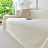 Cooling Ice Silk Soft Sofa Cover Blanket, Woven Geometric Textured Modern Couch Cover - Ornate Home
