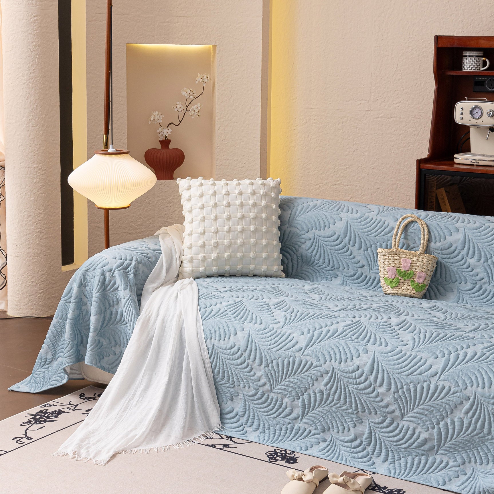 Cooling Quilted Non-Slip Furniture Protector for Pets & Kids, Washable Sofa Slipcover - Ornate Home