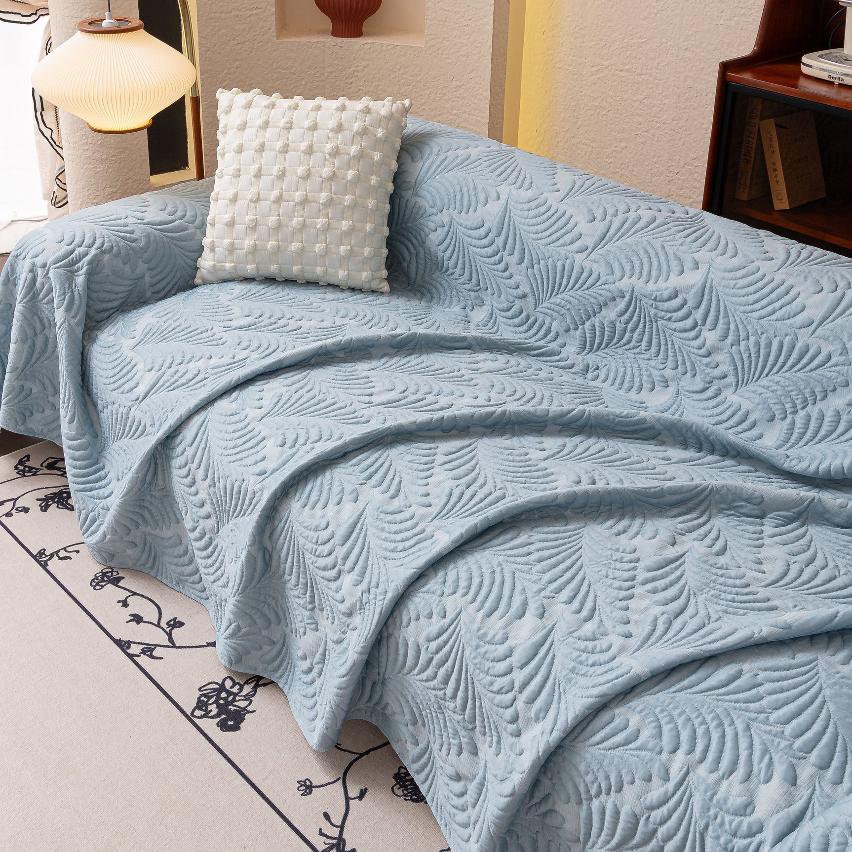 Cooling Quilted Non-Slip Furniture Protector for Pets & Kids, Washable Sofa Slipcover - Ornate Home