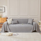 Cooling Scratch Proof Large Sofa Throw Cover, Geometric Texture Couch Protector