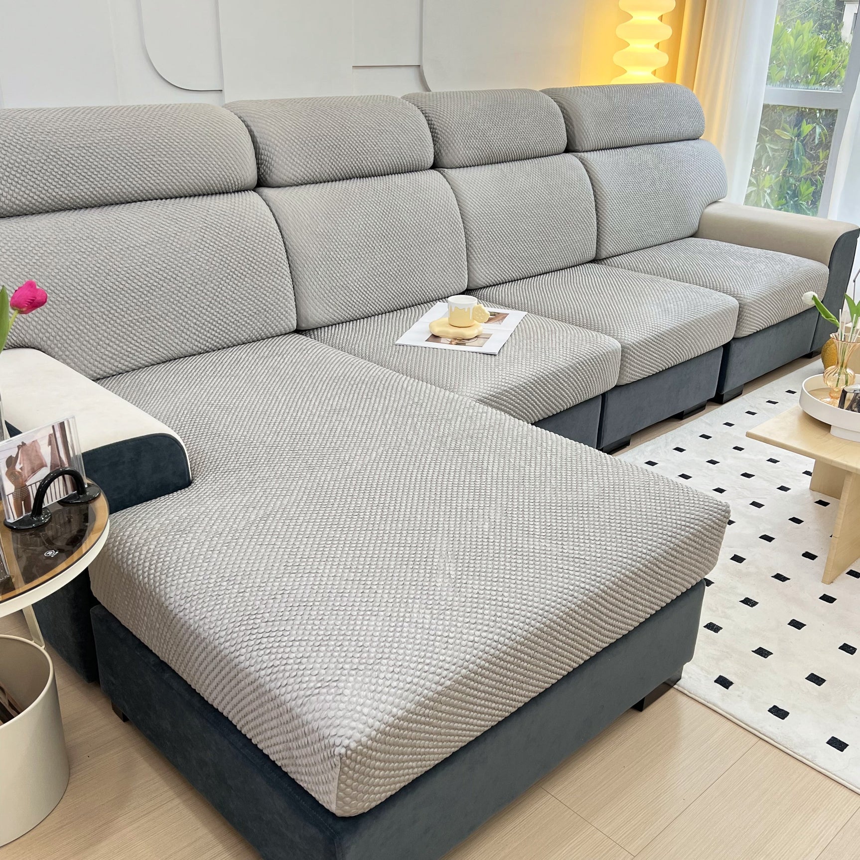 Cooling Stretch Sofa Seat Cushion Covers, Slip Covers for Cushions, Universal Couch Cushion Protector - Ornate Home