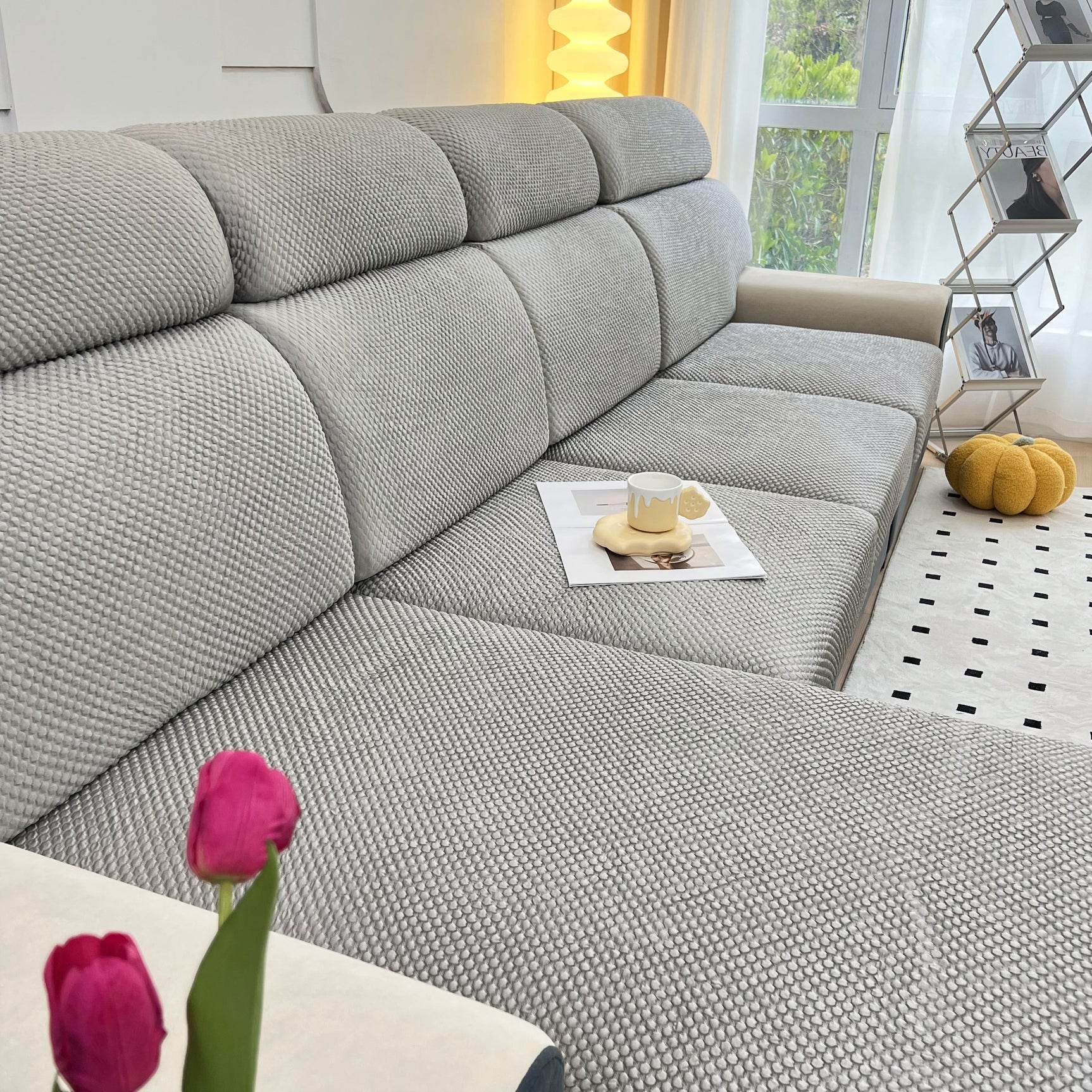 Cooling Stretch Sofa Seat Cushion Covers, Slip Covers for Cushions, Universal Couch Cushion Protector - Ornate Home