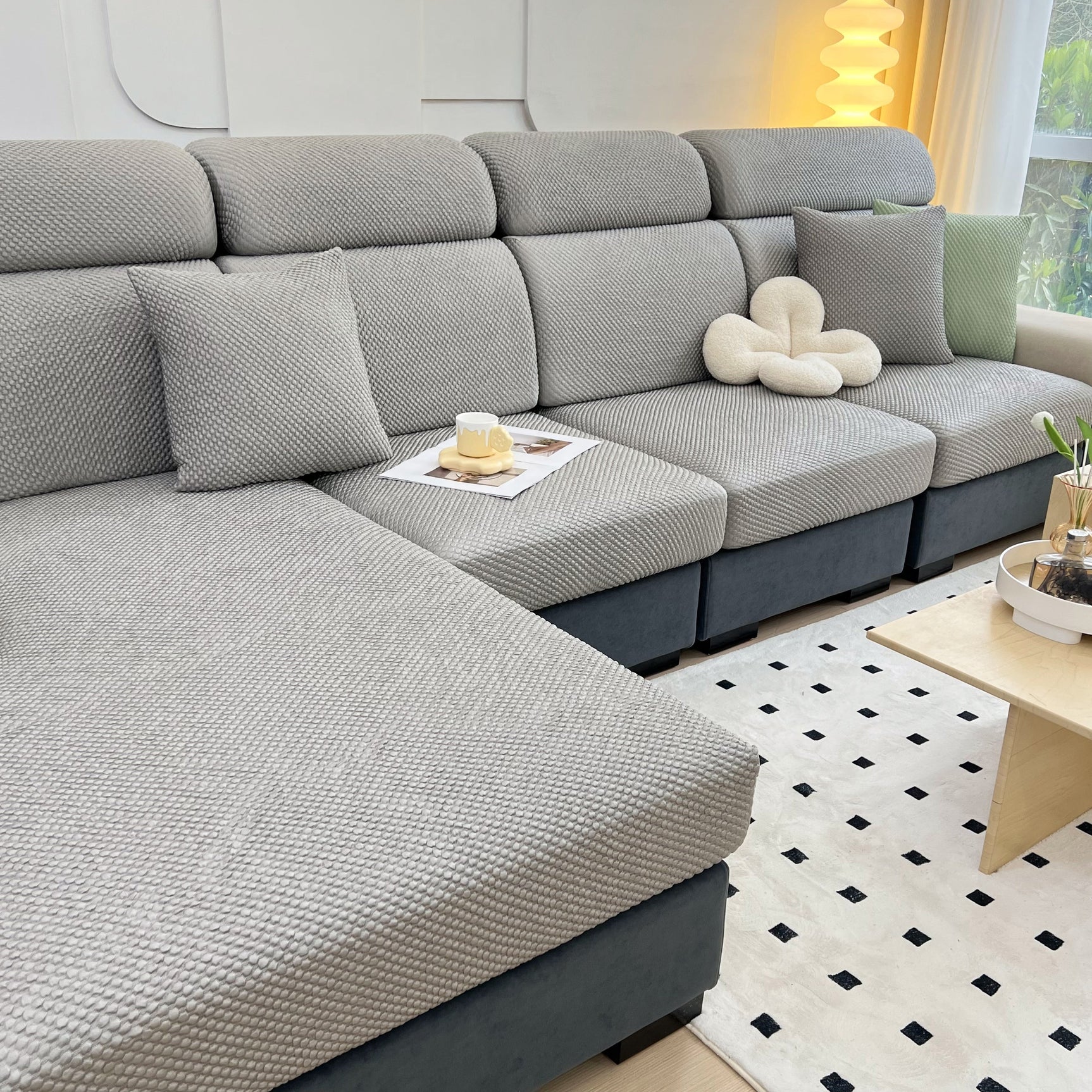 Cooling Stretch Sofa Seat Cushion Covers, Slip Covers for Cushions, Universal Couch Cushion Protector - Ornate Home