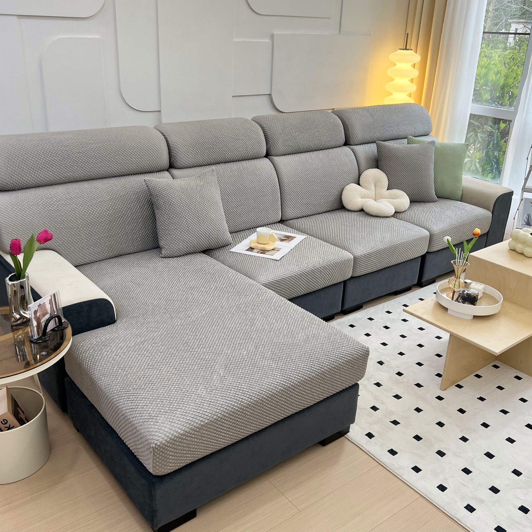Cooling Stretch Sofa Seat Cushion Covers, Slip Covers for Cushions, Universal Couch Cushion Protector - Ornate Home