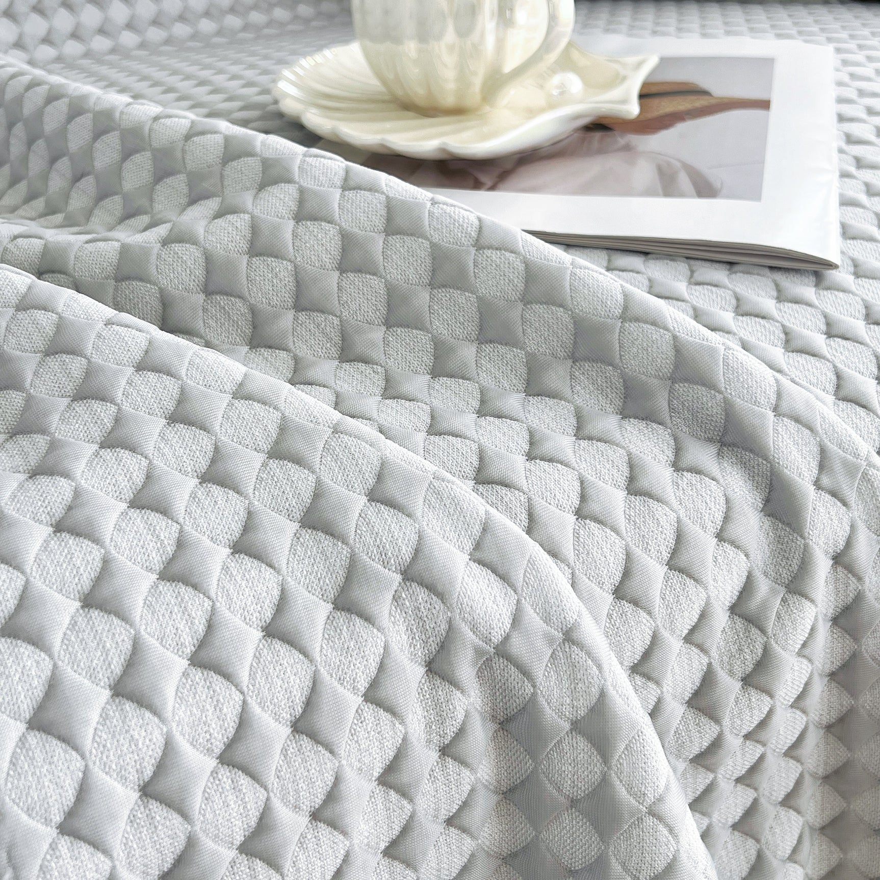 Cooling Textured Sofa Cover Washable Soft Couch Throw Blanket for Summer & Pets - Ornate Home