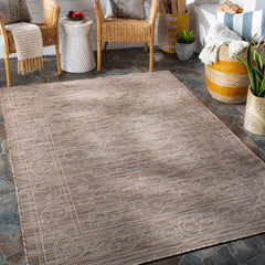 Coolville Brown Flatweave Outdoor Area Carpet - Clearance - Ornate Home