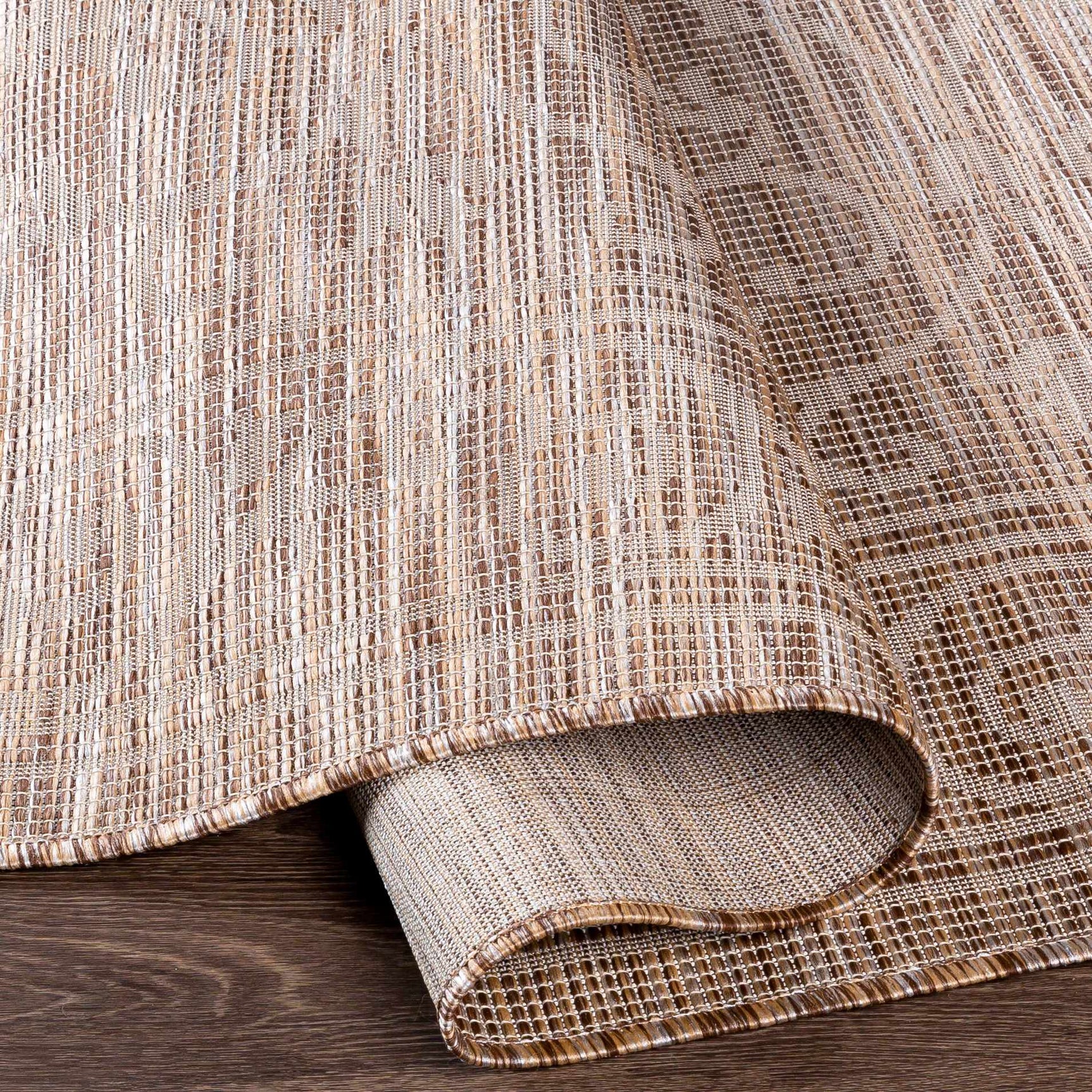 Coolville Brown Flatweave Outdoor Area Carpet - Clearance - Ornate Home