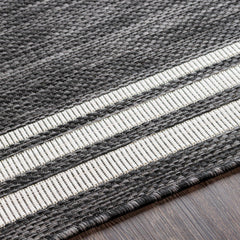 Coonamble Bordered Anthracite Outdoor Rug - Ornate Home