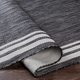 Coonamble Bordered Anthracite Outdoor Rug - Ornate Home