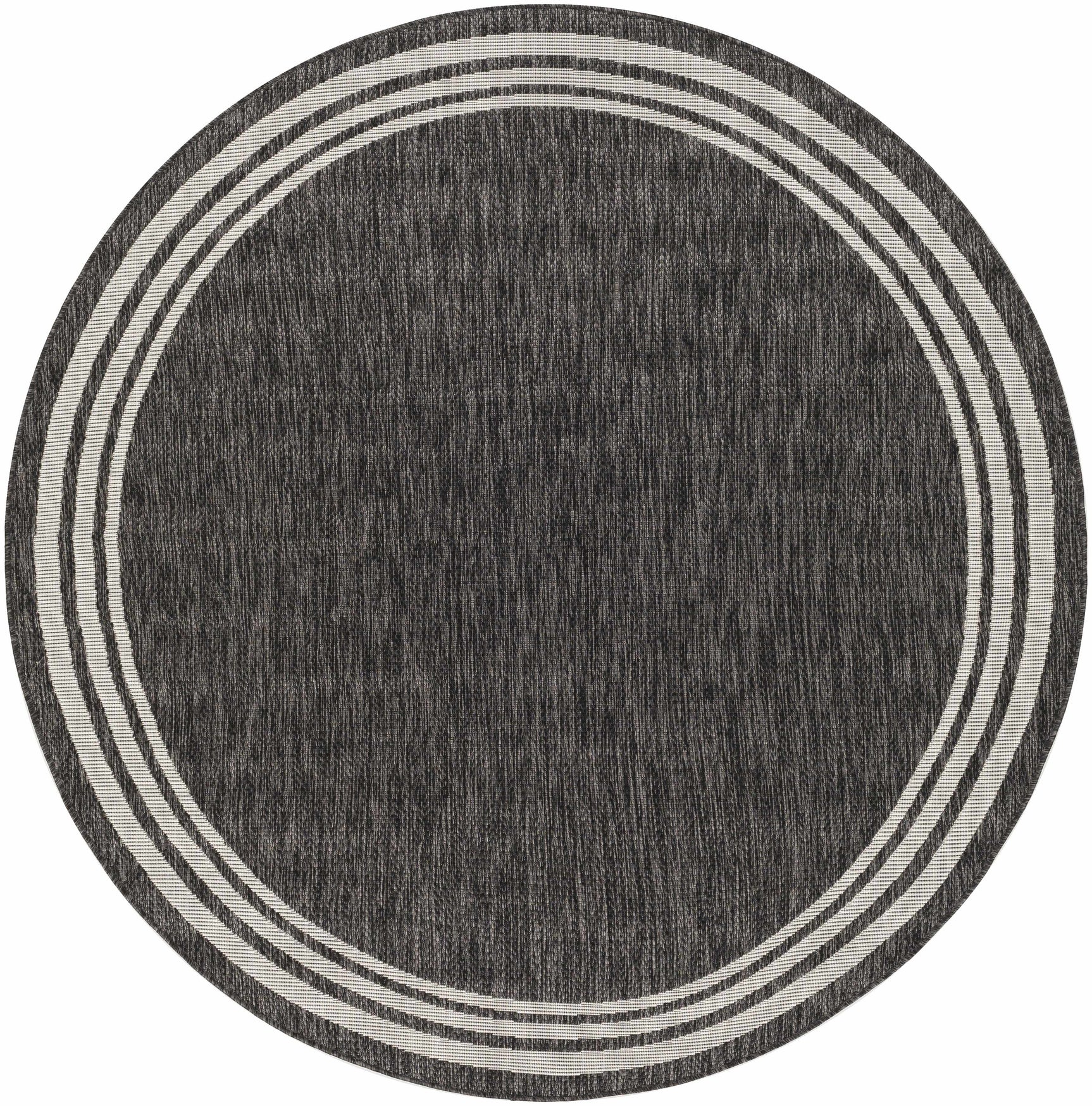 Coonamble Bordered Anthracite Outdoor Rug - Ornate Home
