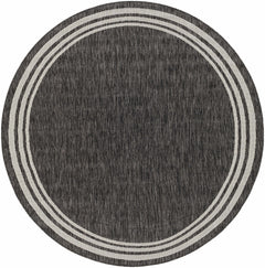 Coonamble Bordered Anthracite Outdoor Rug - Ornate Home