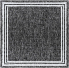 Coonamble Bordered Anthracite Outdoor Rug - Ornate Home