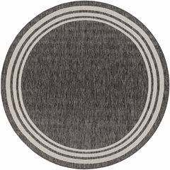 Coonamble Bordered Anthracite Outdoor Rug - Ornate Home