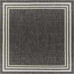 Coonamble Bordered Anthracite Outdoor Rug - Ornate Home