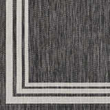 Coonamble Bordered Anthracite Outdoor Rug - Ornate Home