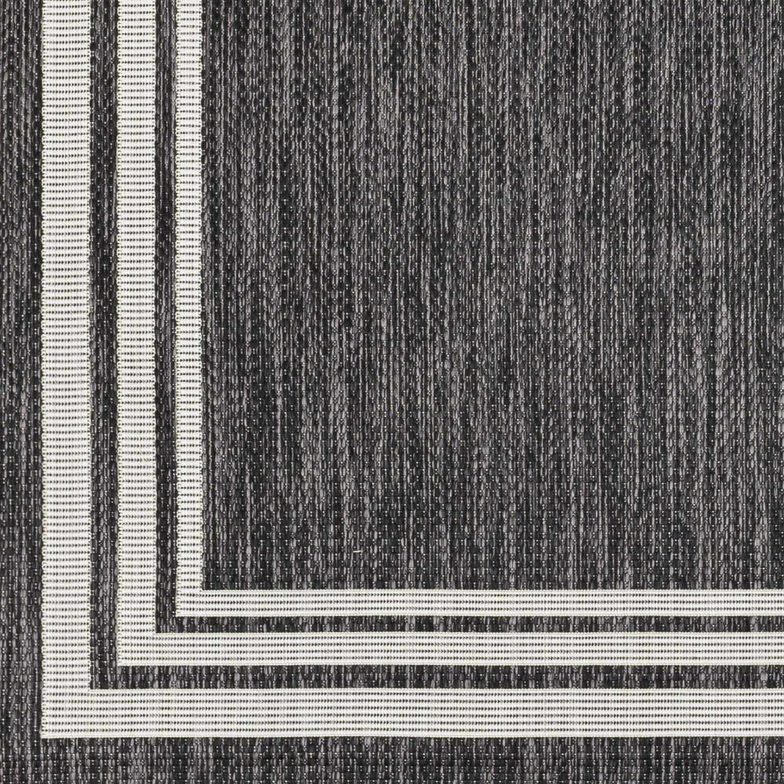 Coonamble Bordered Anthracite Outdoor Rug - Ornate Home