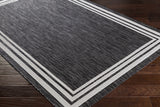 Coonamble Bordered Anthracite Outdoor Rug - Ornate Home