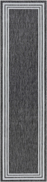 Coonamble Bordered Anthracite Outdoor Rug - Ornate Home