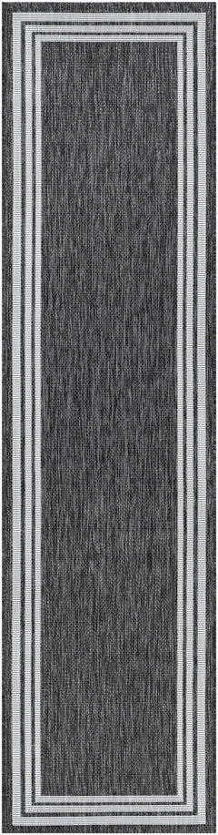 Coonamble Bordered Anthracite Outdoor Rug - Ornate Home