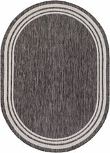 Coonamble Bordered Anthracite Outdoor Rug - Ornate Home