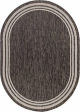 Coonamble Bordered Anthracite Outdoor Rug - Ornate Home