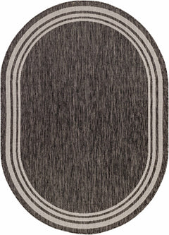 Coonamble Bordered Anthracite Outdoor Rug - Ornate Home