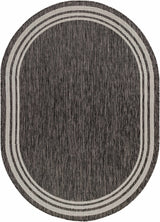 Coonamble Bordered Anthracite Outdoor Rug - Ornate Home