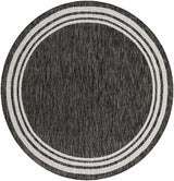 Coonamble Bordered Anthracite Outdoor Rug - Ornate Home