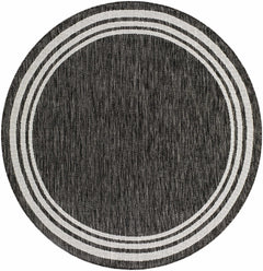 Coonamble Bordered Anthracite Outdoor Rug - Ornate Home