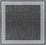 Coonamble Bordered Antrasit Outdoor Rug - Ornate Home