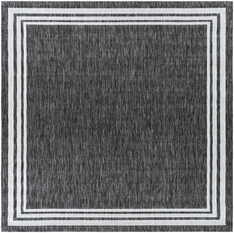 Coonamble Bordered Antrasit Outdoor Rug - Ornate Home