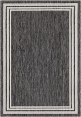 Coonamble Bordered Antrasit Outdoor Rug - Ornate Home