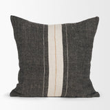 Cooper Black/Cream 20x20 Square Decorative Pillow Cover - Ornate Home