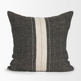 Cooper Black/Cream 20x20 Square Decorative Pillow Cover - Ornate Home
