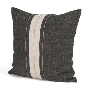 Cooper Black/Cream 20x20 Square Pillow Cover with Down Filler - Ornate Home