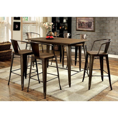 Cooper Dark Bronze/Dark Oak Counter Height Chair (Set of 2) - Ornate Home