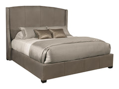 Cooper Grey Leather Shelter King Bed (64" H) - Ornate Home
