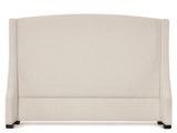 Cooper White/Cream Fabric California King Headboard - Ornate Home